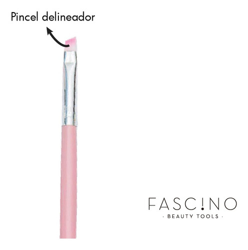 Imagen 6 de 9 de Set 7 Brochas Y Pinceles Make Up Crueltyfree+neceser Fascino