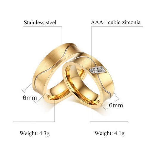 Anillo Elegante De Acero - Calidad Titanio Para Compromisos