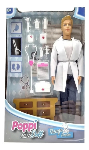 Muñeco Thiago Doctor Poppi Men Doll Con Accesorios