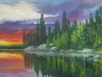 Comprar Quadro Pintura A Oleo Sobre Tela Decoracao Paisagem Linda 