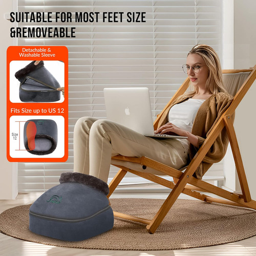 Snailax 3-en-1 Foot Warmer & Vibration Foot Y Back Massorger