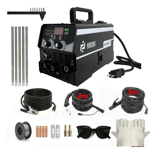 Maquina Melhor Ferro Pistola De Inversor Solda Maquina Solda Mig/mma E Eletrodo Sem Gas Máquinas De Rosqueamento Automático Para Eletricistas Profissional Preto 127v