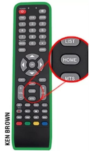 Imagen 1 de 2 de Control Remoto Kb32s2000sa Smart Tv Ken Brown Con Tecla Home