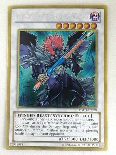Gold Synchro Yugioh Blackwing Armed Wing