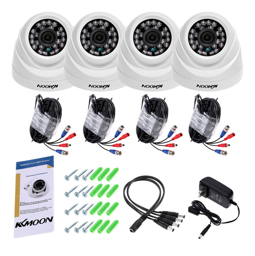 Imagen 7 de 9 de Kkmoon 4*1080p 2000tvl Ahd Domo Ir Cctv Cámara + 4*60ft
