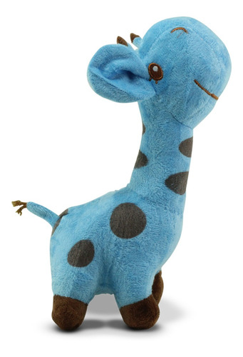 Pelúcia Girafa Linda E Macia 26cm Cor Azul
