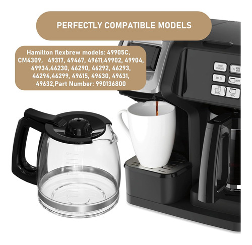 Jarra De Remplazo P/ Hamilton Beach Flexbrew, 49902, 2.84l