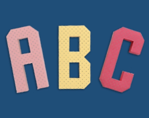 Imagen 6 de 6 de Letras 3d Abecedario Decoracion Caja Alfabeto Imprimible Pdf