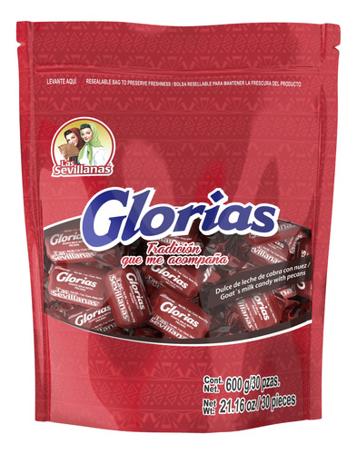 Las Sevillanas Glorias - Caramelos De Leche De Cabra Y Nuez.