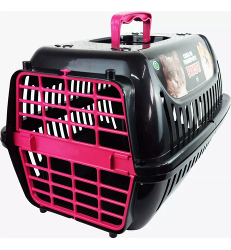 2 Caixas De Transporte Cachorro Gato Coelho N2 Pequeno Porte Cor Rosa