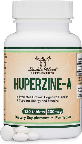 Double Wood Huperzine-a Nootrópico 200mcg X 120 Tabletas