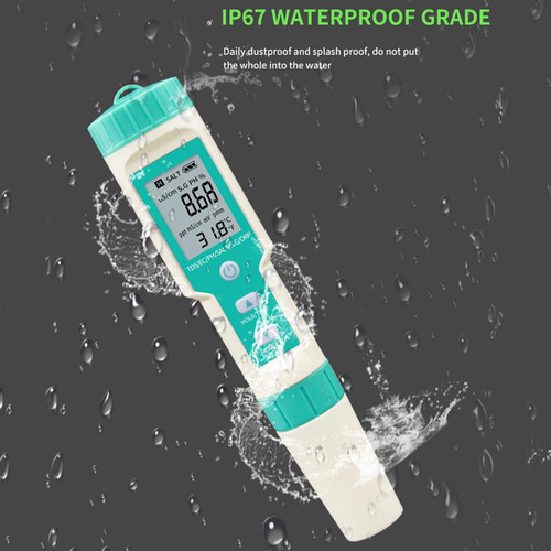 Medidor Digital De Calidad Del Agua 7 En 1 Ph Tds Temp Ec