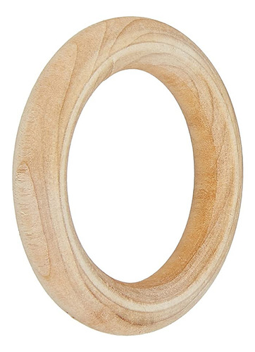 Boye 5 Anillos De Madera Natural Para Caba&ntilde;a, 2 PuLG.