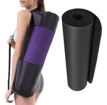 Comprar Mat de yoga Fibra Fitness Colchoneta yoga mat con bolso color negro