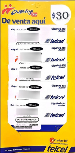 20 Chip Telcel 4g 5g Lada 351 Te Regala $50 Chips Mayoreo 3 En 1