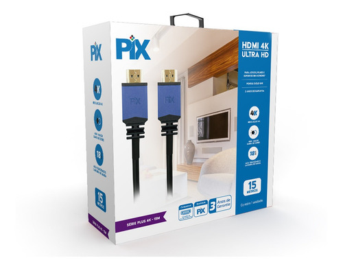 Cabo Hdmi Premium 2.0 4k Hdr 19p Filtro 15m 018-1520 A Vista