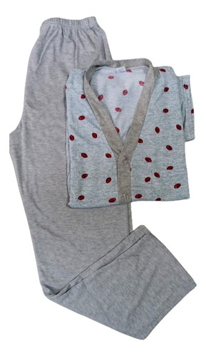 Pijama Algodón Para Hombre Camisa De Botones Y Pantalón S