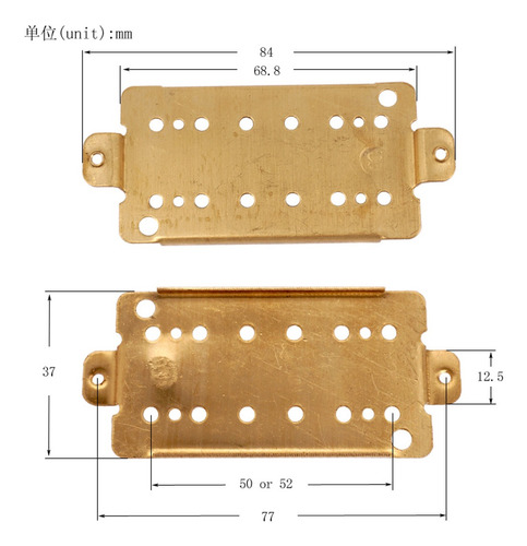 Latão Guitarra Elétrica Humbucker Bobina Dupla Captador