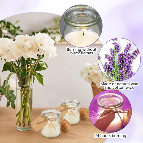 Mtlee 50 Pcs Jars Vela Para Invitados Regalo De Velas De Bod