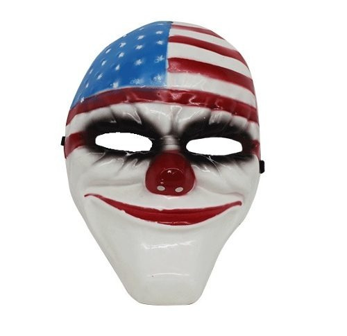 Máscara Payaso  Ref  Mp801  Halloween Bandera Americana 