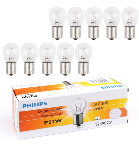 Kit X 10 Lampara Philips 1 Polo Stop Giro 12v 21w 12498