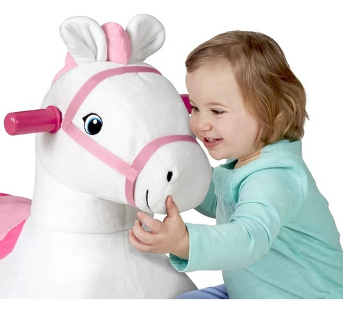 Caballo Radio Flyer Montable Con Ruedas Blanco Rosa / J