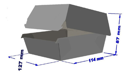 Imagen 5 de 6 de Caja Hamburguesa Grande Marrón X 50 Unidades