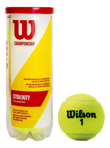 Pelotas Tenis Wilson Tubo 3 Padel Championship Pelotitas Entrenamiento Cancha