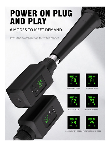 Sistema Inalámbrico Convertidor De Micrófono I8professional