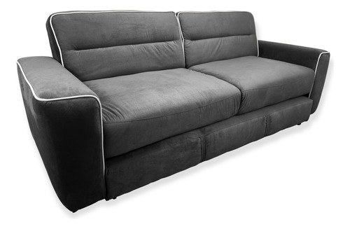 Sofá Cama Sillón Sala Hogar Minimalista 3 Posiciones Gris Liso
