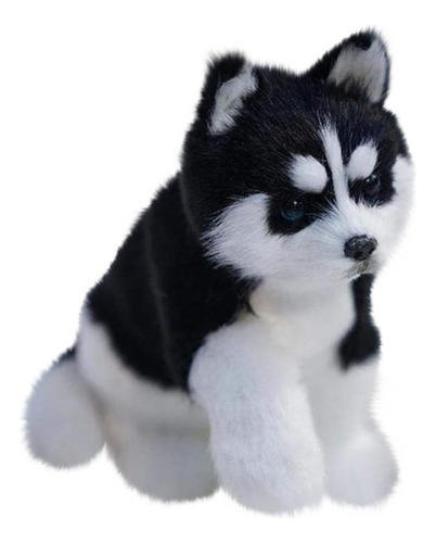 Juguete De Peluche De Imitación De Perro Husky, 23 Cm