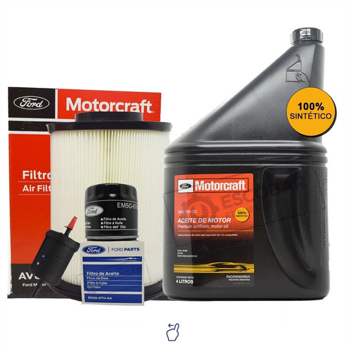 Imagen 1 de 10 de Kit 3 Filtros Ford Focus + Aceite Sintético Motorcraft 5w30