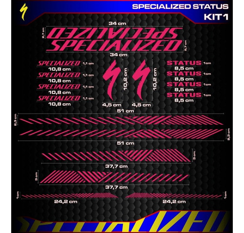 Calcomania Specialized Status-1 Downhill Sticker Pegatina