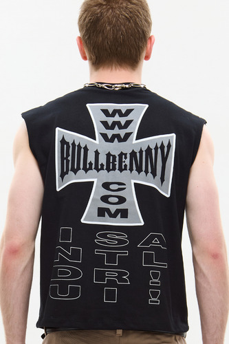 Musculosa Bullbenny Regular Fit Playera Estampada Negro