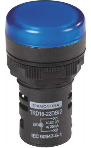Sinalizador Tramontina Trd16-22ds/2 24 V Azul