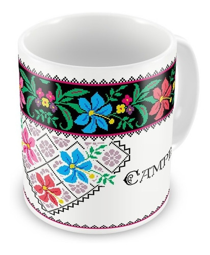 Imagen 3 de 3 de Taza Niceshop Blusa Bordado Campechano Colores