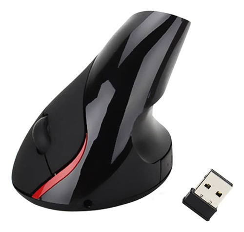 Mouse Vertical Inalámbrico Recargable Ergonomico Color Negro