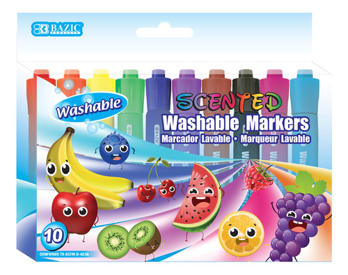 Marcador Grueso Lavable Scented Washable Markers X 10