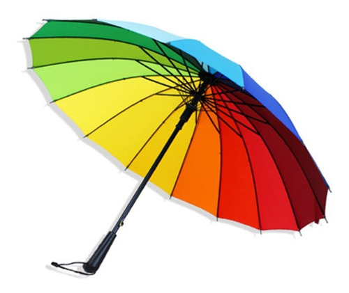 Paraguas Sombrilla Grande Resistente Colores Arcoíris Vs Uv