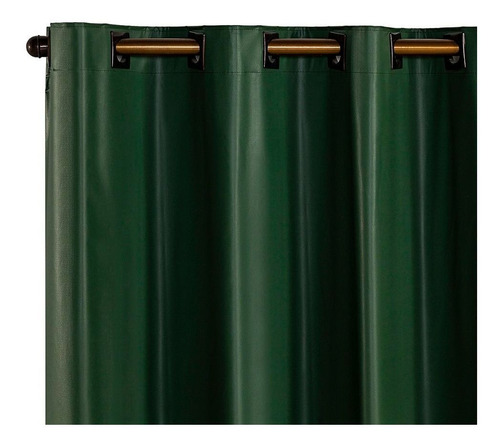 Cortina Blackout Pvc Para Sala Corta Luz 2,20m X 1,30m Cor Verde