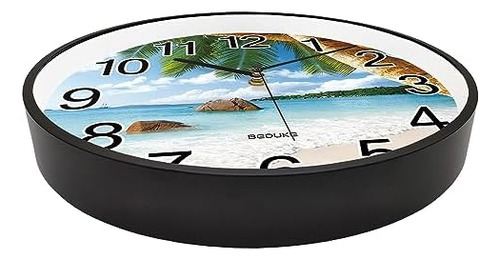 Reloj De Pared Sin Tictac, Gran Número, Costero, Playa, Func