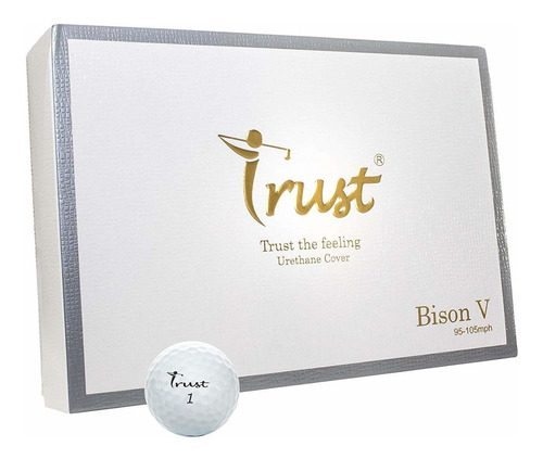 2020 Trust Golf Ball Bison 5 Cubierta Uretano Suave Giro
