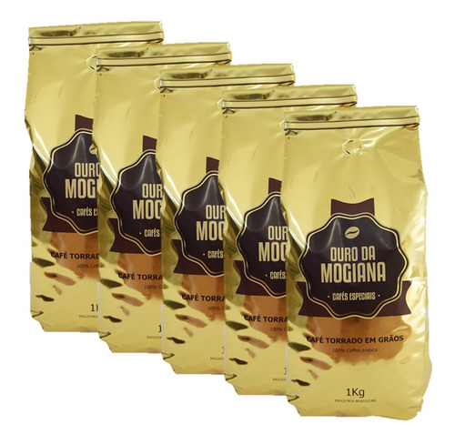 Kit 5 Kg Café Gourmet Em Grão Ouro Da Mogiana