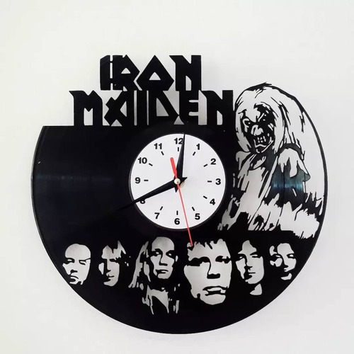 Reloj En Disco De Vinilo De Iron Maiden