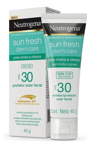 Protetor solar Neutrogena Sun Fresh Derm Care FPS 30 em gel creme 1 unidade de 40 g