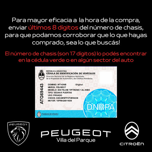 Filtro Aceite 206 207 307 308 408 508 3008 Partner 1.4 Nafta