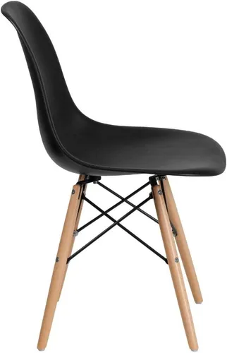 Silla De Comedor Eames Shopick, Color Negro, 1 Unidad