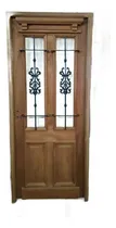 Comprar Puerta Cedro  80x200  Antigua Con Reja Y Vidrio Extra Porch