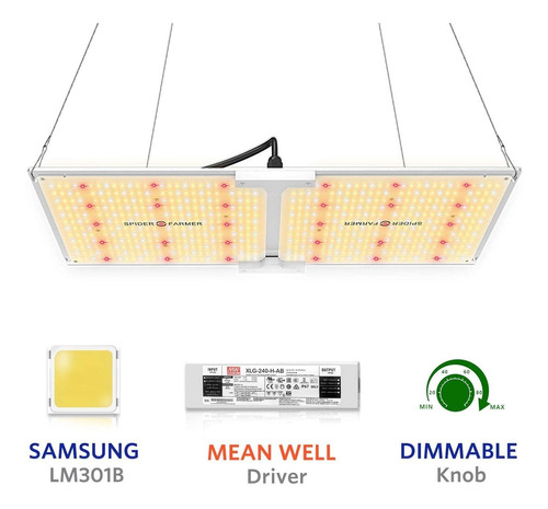 Luz Led De Crecimiento Spider Farmer, 2000w, Regulable