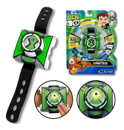 Novo Relogio Ben 10 - Omnitrix Básico - Luz E Som - Original